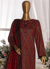 HZ Textiles Printed Cambric 3 Piece Unstitched Suit HZ25MD MSC-201A